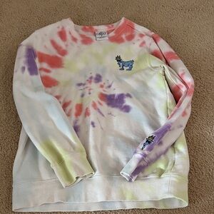 GoatUSA Colorful Tie-Dye Sweatshirt with Graphic